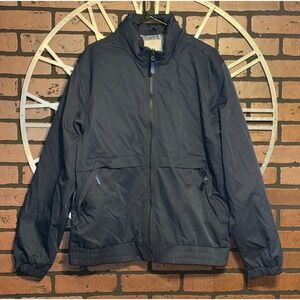 Free Assembly Mens Navy Blue Full Zip Windbreaker Jacket Large Lightweight L
